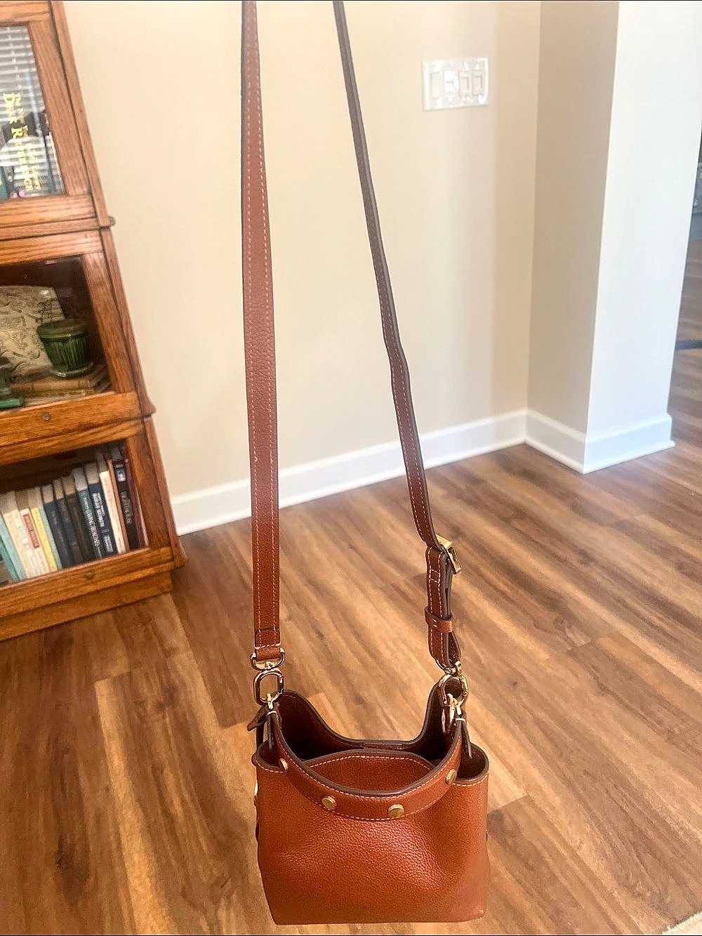 Fossil Brown Leather Shoulder Bag with handle